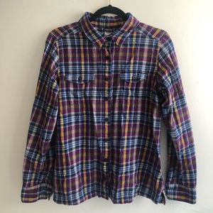 Patagonia Organic Cotton Women’s Button Front Flannel Shirt Size 8